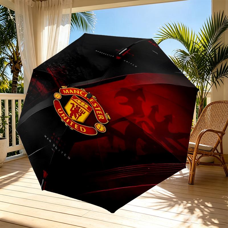 Football team.C Print Automatic Open Close Umbrella, Portable Foldable Umbrella, for Outdoor Commute Camping Trip, Ideal Birthday Gift