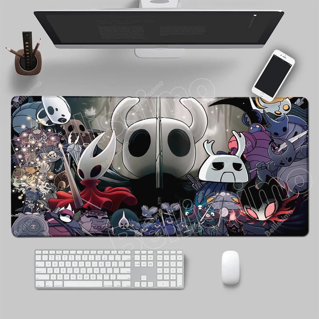 PC Anime Cute HD Table Mat Large Carpet Hollow Knight Gaming Accessories Mouse Pad Office Laptop Cartoon Game Cabinet Mausepad