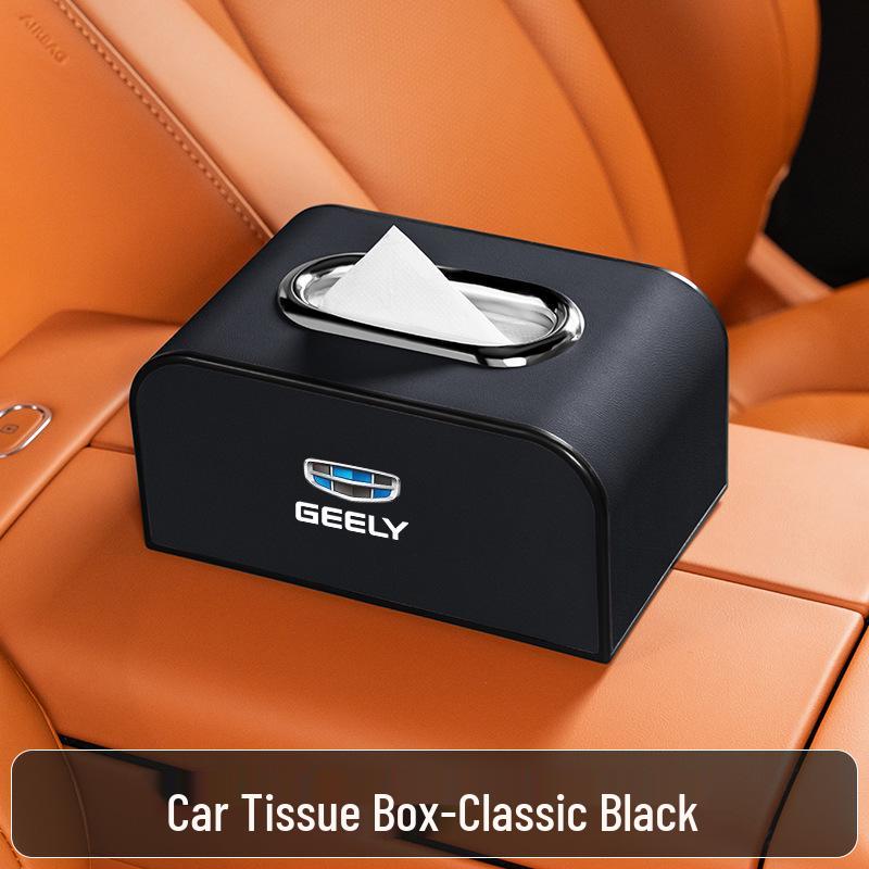 Kompatible Taschentuchbox für Geely Xingyue, Binyue, Emgrand, Borui, Geometry, ICON - Ausziehbarer Beutel für Mittelarmlehne und Sitzlehne
