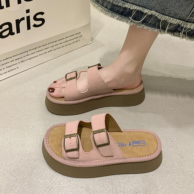 Stilvolle Lässige Hausschuhe Mit Flachem Verschluss Für Damen Sommer Outdoor Mode In Schwarz Khaki Rosa Und Braun