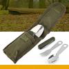 Stainless steel portable cutlery set with spoon, fork and knife, lightweight portable travel cutlery for outdoor camping trips