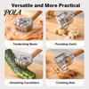 Rust-proof Meat Hammer Tenderizer Hammer, with Ergonomic Wooden Handle, Non-Slip Grip Stainless Handle Mallet Steel Fist-Shaped Mallet, Kitchen