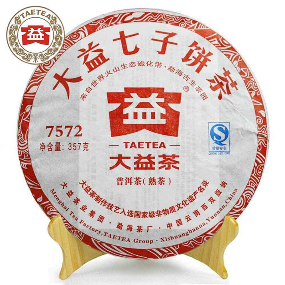 2012 Yr TAETEA 7572 (Batch 201) Ripe Puer Tea 357 G Dayi Shu Pu-erh Tea Cake