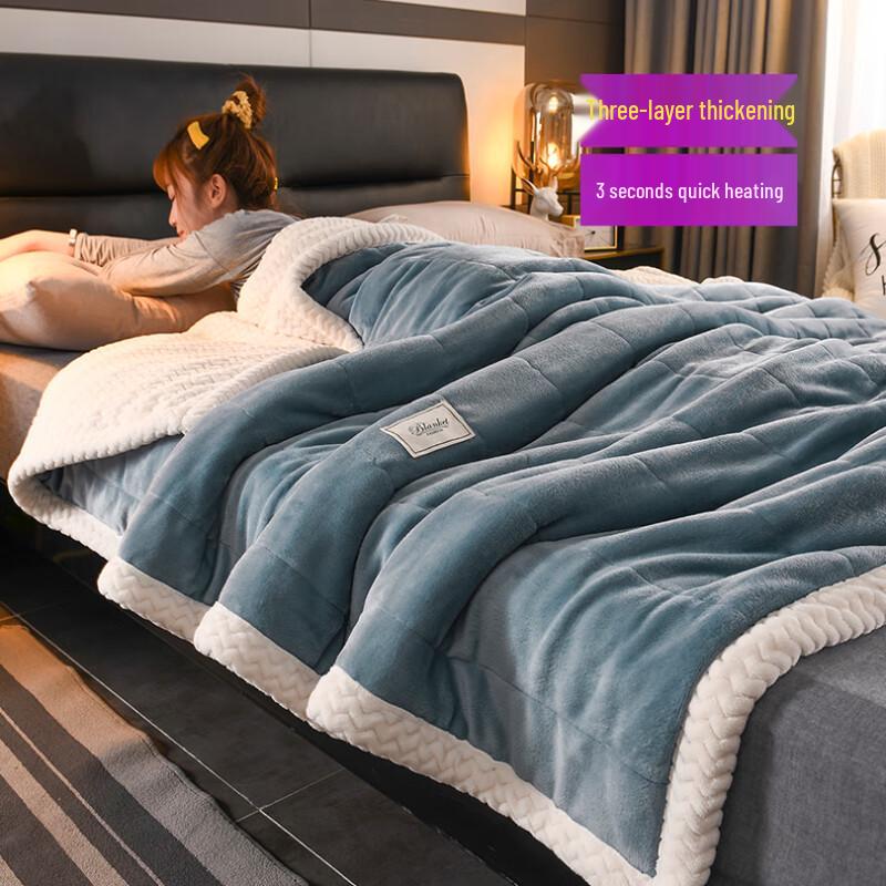 LISM Milk Velvet Quilted Blanket