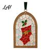 Holiday Fireplace Decor Christmas Sea Glass Suncatcher Stained Style Acrylic Window Hanging Ornament Cute Suncatcher Tree/Snowman/Gingerbread