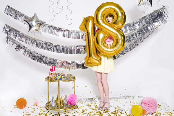 Partydeco Balon Foliowy Cyfra 8 Złota 86Cm