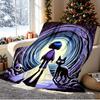 Coraline Pattern Blanket for Home Decoration, Bed, Sofa, Car Travel, Camping, Suitable for All Seasons, Birthday Christmas Gift