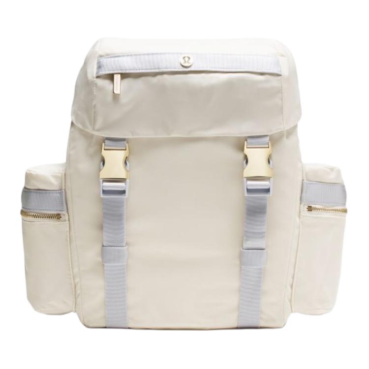 Lululemon Wunderlust 14L Versatile Lightweight Nylon Mini Backpack Unisex Backpacks Light-Ivory Starch-Blue LU9COIS-071819 Light Ivory & Starch Pink & Blue