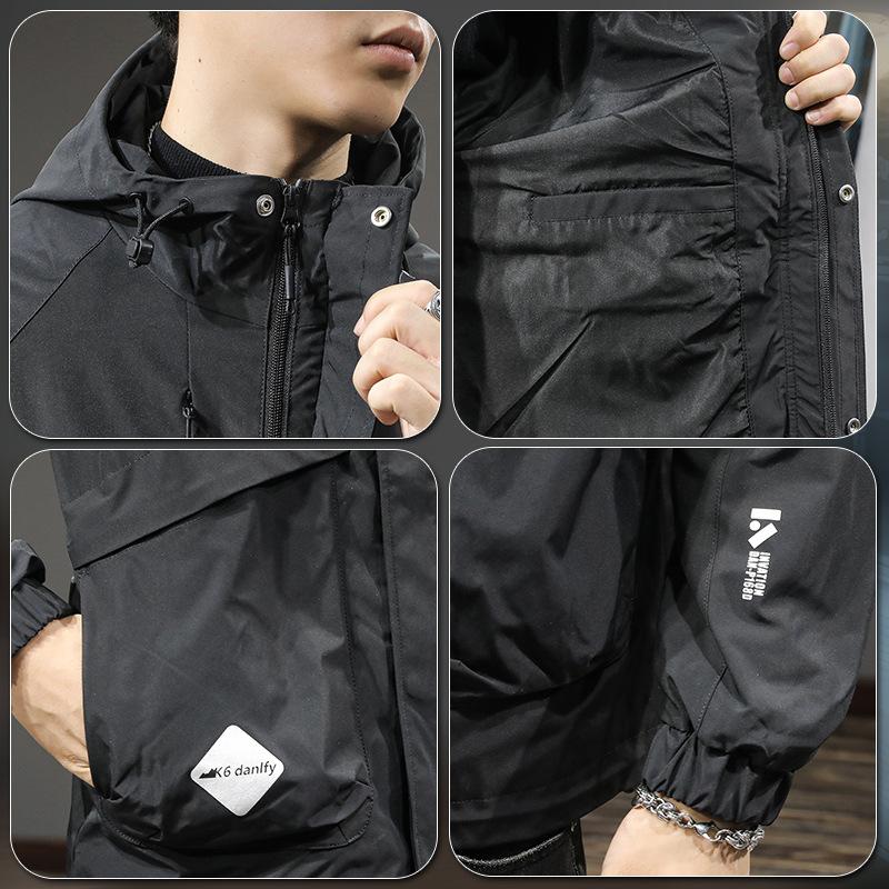 Tide Brand American Functional Jacket Men'S Jacket Loose Large Size Mountain Outdoor Leisure Hooded Tooling Outside