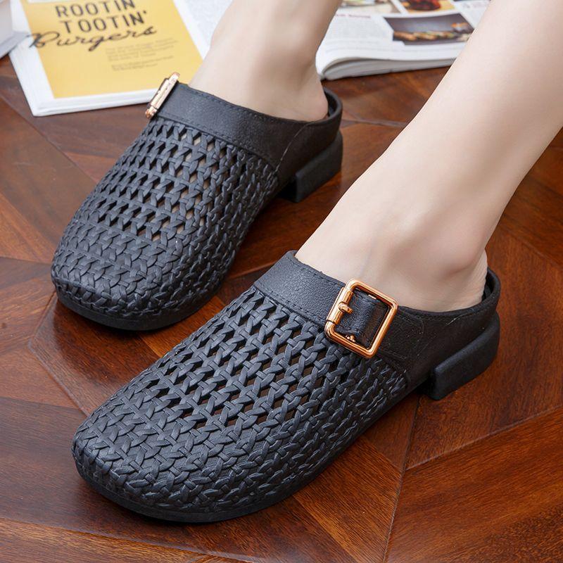 Baotou Half Slippers Top Selling Women's Slippers Home Anti Slip Soft Bottom Breathable New Sandals Women's Outerwear