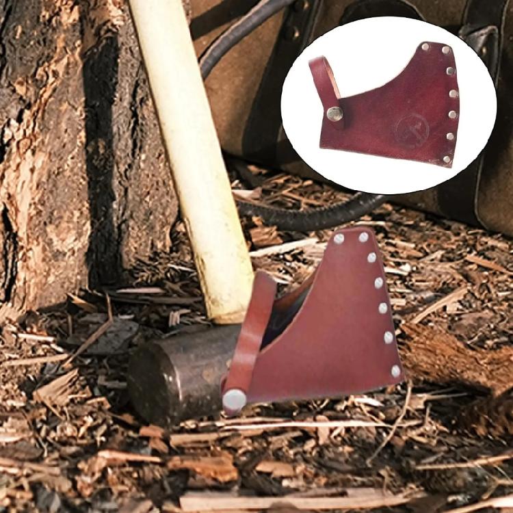 Portable Axes Head Sheath Protectors PU Leather Axes Head Cover Outdoor Hatchets Sheaths Axes Holsters Easy to Use