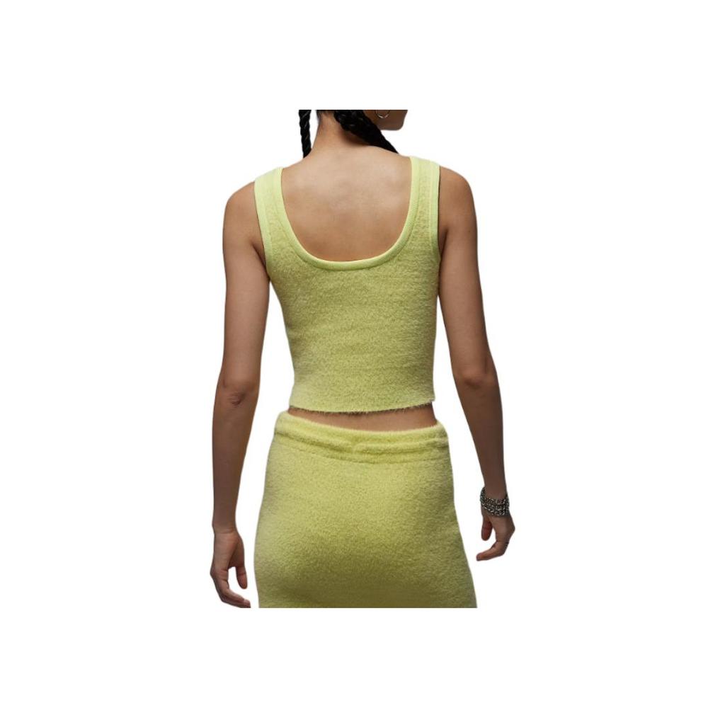 Jordan Solid Slim Fit Sleeveless Tank Top Women tops Green HQ9172335