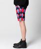 GREEDILOUS Chessboard Blue Knight Print Shorts