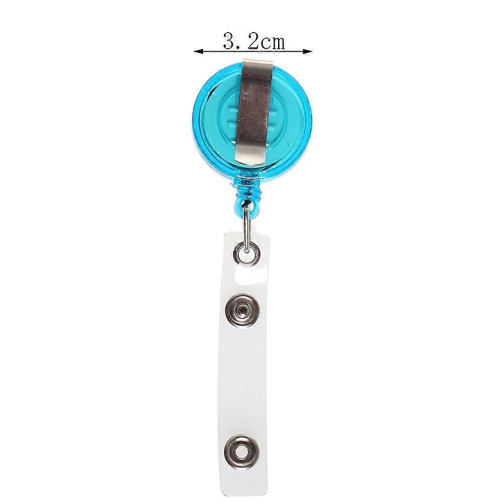 12 Pcs Retractable Lanyard, Translucent Retractable Id Badge Holder Retractable Keyring Badge Reel Clip