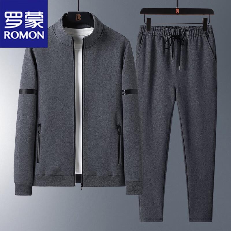 ROMON Men's Casual Sports Sweatshirt & Pants Set