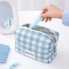 Lattice Plaid Cosmetic Bag Large Capacity Toiletries Bag Fashion Travel Wash Bag  Trips
