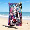 Custom Name Harley Quinn Art Stylish Digital Printing Beach Towel Quick‑Drying Absorbent Blanket for Beach Pool Gym Travel