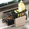 1Pc Kitchen Sink Caddy Basket Drain Rack Sponge Dishcloth Holder Storage Organizer