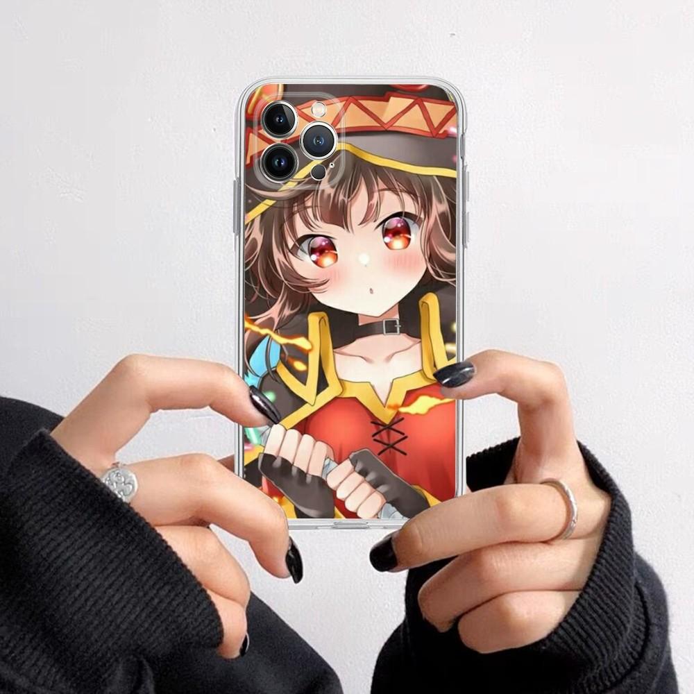 Megumin Phone Case for iPhone 16 15 8 7 6 6S Plus X SE XR XS 14 11 12 13 Mini Pro Max Mobile Case