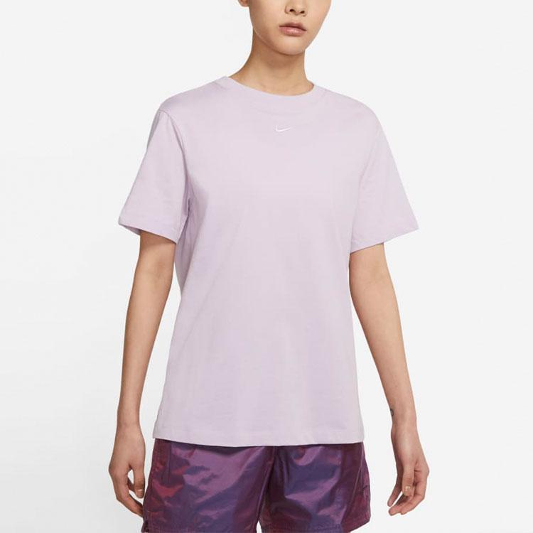 Nike Sportswear Essential Running Training Crew Neck Short Sleeve T-Shirt Women Tops Light-Purple DH4256-576