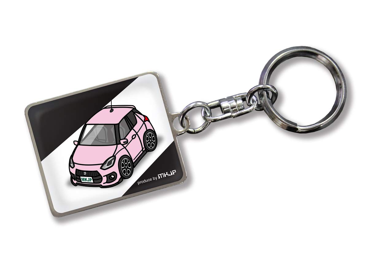 

MKJP Custom Keychain for Suzuki Swift Sport Black Pink Car Color ZC33S, Base,