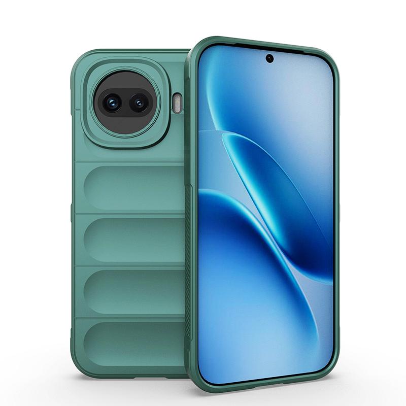 KEYSION Heavy Duty Shockproof Matte Phone Case for IQOO 15R 5G Anti-skid Soft Silicone Phone Back Cover for IQOO Z11 Turbo
