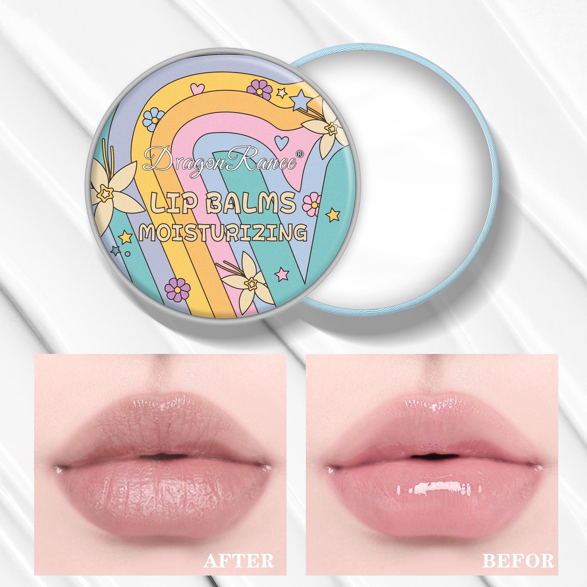 Бесцветный бальзам для губ для женщин Увлажняющий Фруктовый Клубничный Розовый Бальзам для губ Желе для губ Жестяная коробка Твердый Блеск для губ Цветной Бальзам для губ