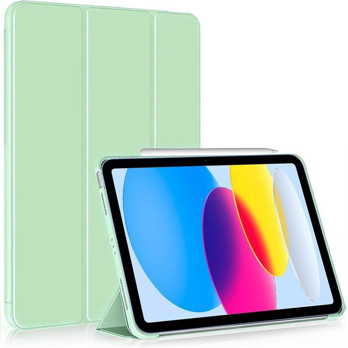 Coque pour iPad 11" - Protection Antichoc - Support Ajustable - Vert - Compatible A16 et 10e Génération