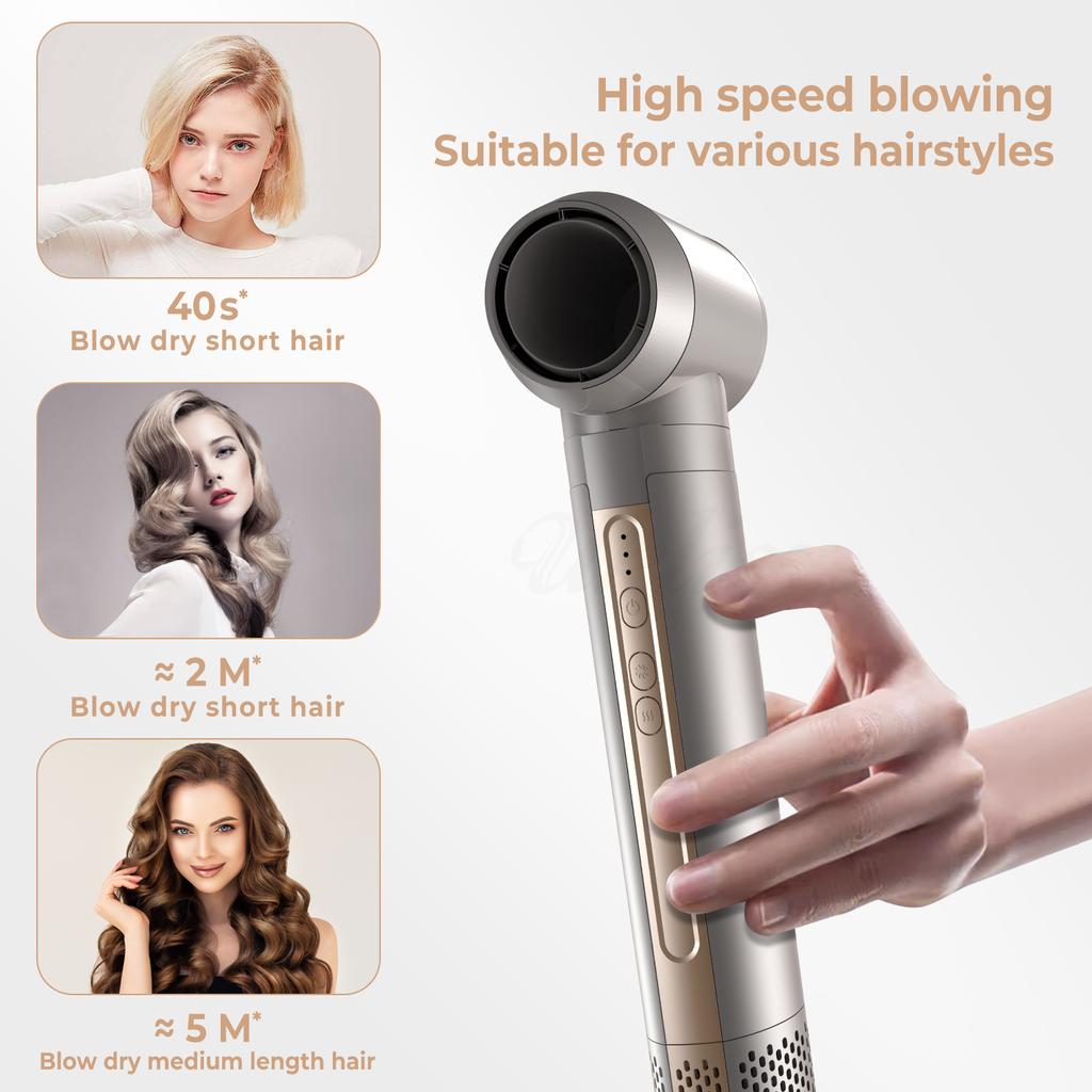 Hair Dryer Brush 6 In 1 Hot Air Brush Blow Dryer Brush In One with Volumizer Detachable Styler for Straightening Hair Curling