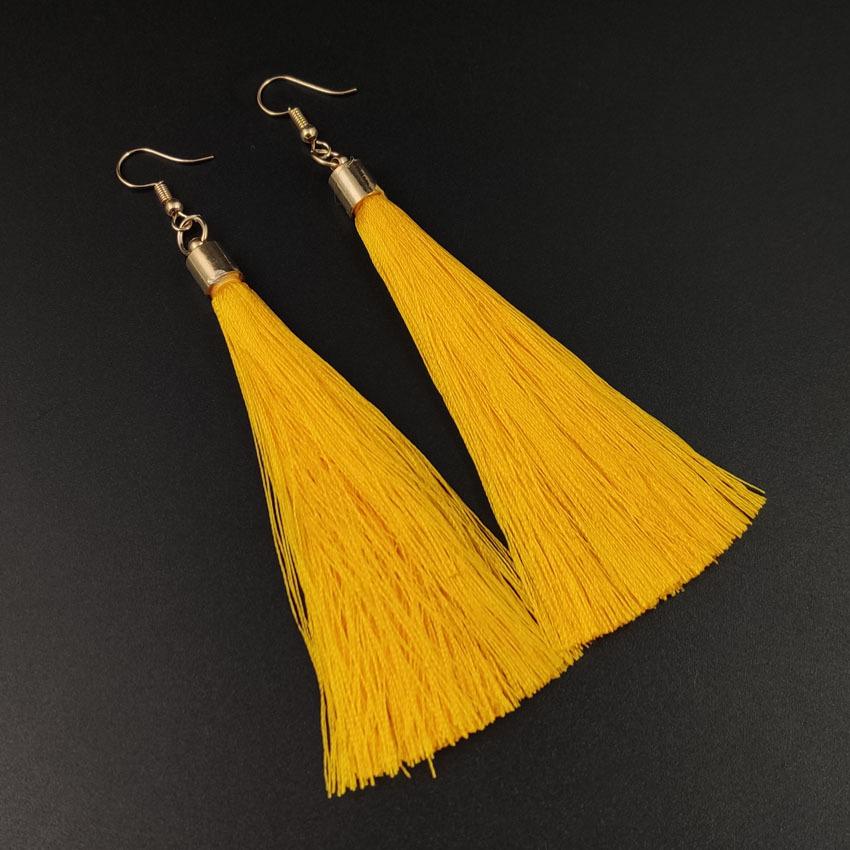 Vintage Red Tassel Earrings: Retro Ethnic Style Chandelier for Women