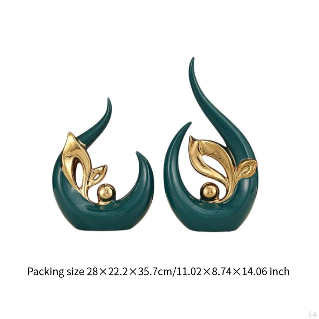 Abstract Art Statue Ceramic Figurine Modern Feng Shui Ornament Decorative for Cabinets