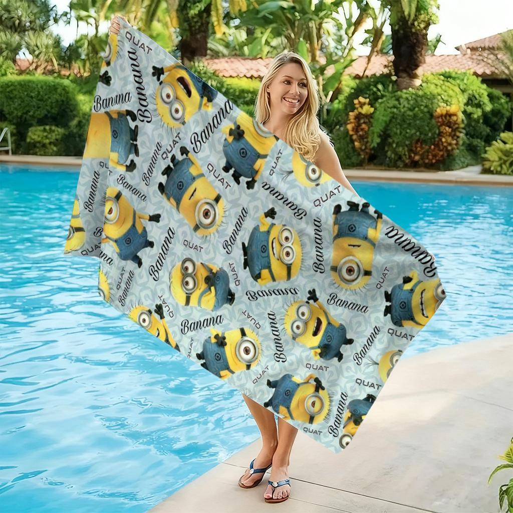 Großäugiges Süßes Wesen Bananamaster Strandtuch Schnelltrocknend Geeignet für Strandurlaub Pool Fitnessstudio Süßes Geschenk für Freunde Familien