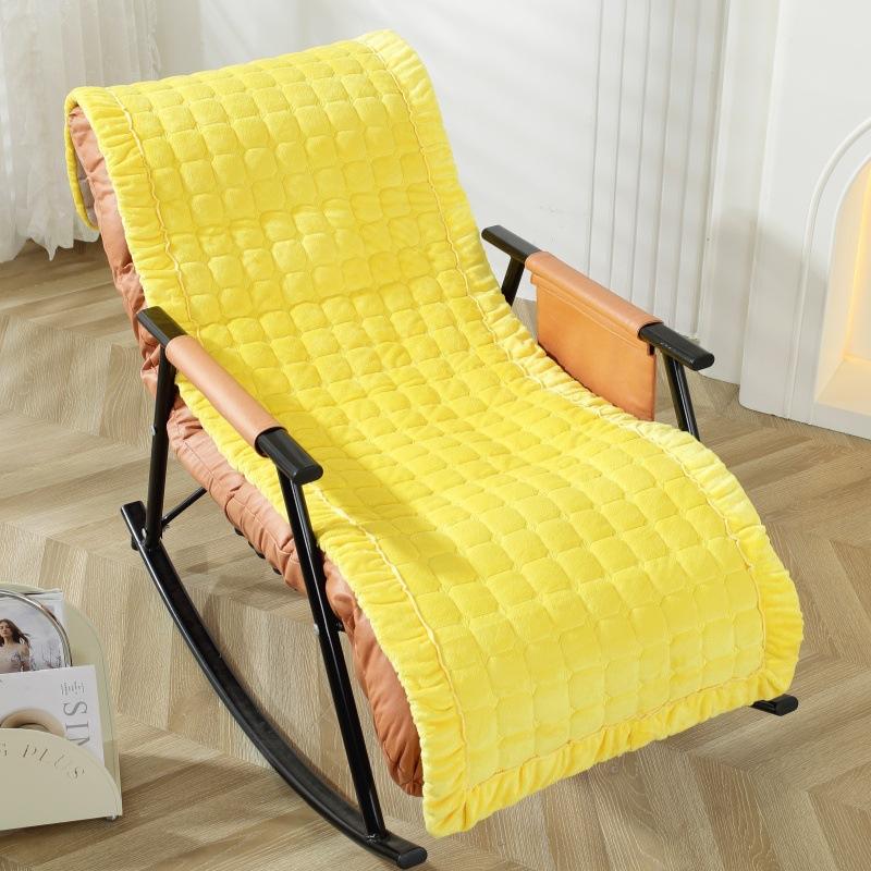 Modern Minimalist Style Office Lounge Chair Plush Cushion Backrest Integrated Thick Anti Slip Folding Bed Rocking Chair Cushion