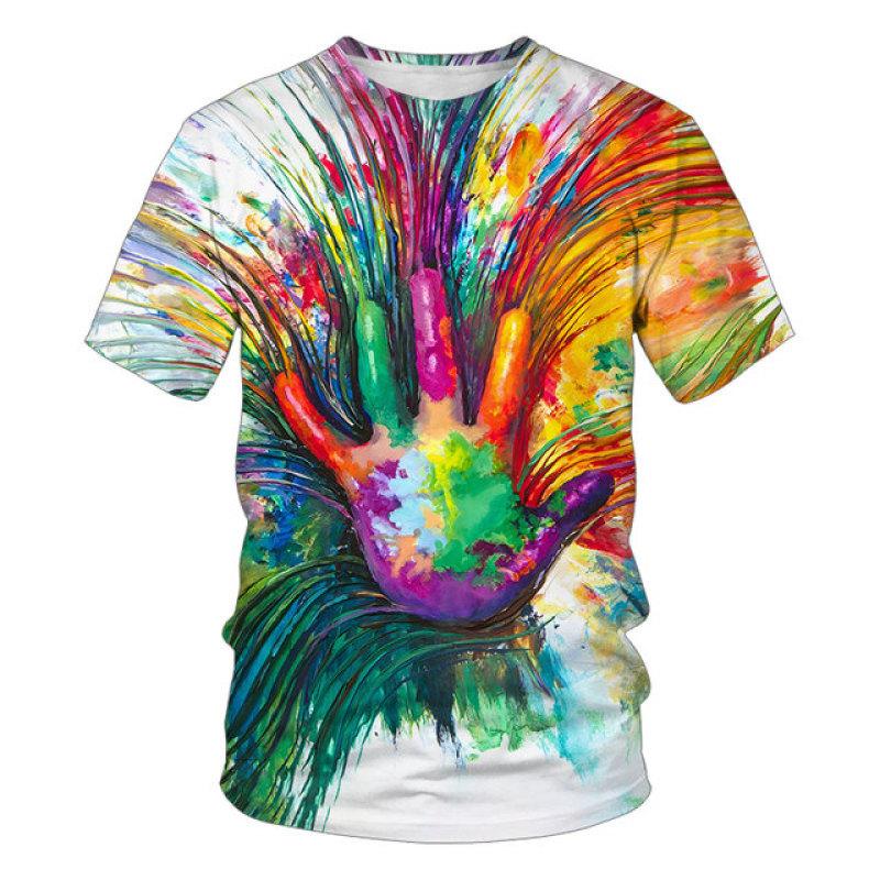 Vintage Horror Lebka 3D tisk Pánské tričko Léto Klasické Neformální O Neck Krátký rukáv Móda Volné Nadměrné topy Tričko Pánské