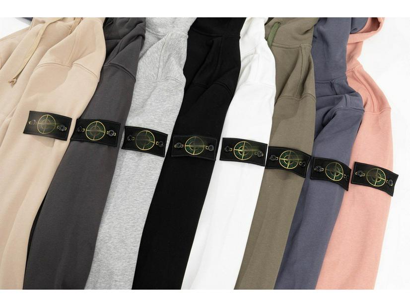 Unisex Terry Fleece Badge Hoodie - Solid Color, Long-Sleeve Island Style