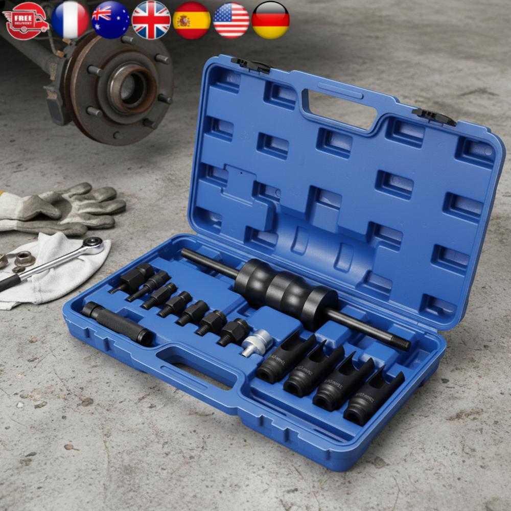 

14 Pcs Injection Puller Extractor Kit Tool Slide Hammer Removal Kit for Bosch Delphi Siemens United States