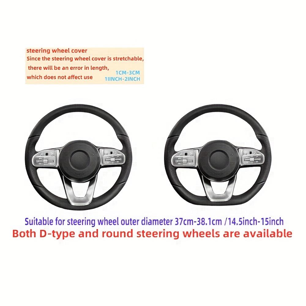 Capa de Volante Fofa Rosa Claro Antiderrapante Ajuste Universal Acessório Interior de Carro com Empunhadura Estilosa