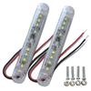 Teagle Blanc Universal Side Marker, Mini Marker Lamp, LED Daylight, Strobe, Truck, High Brightness, 24V, Set of 2, White
