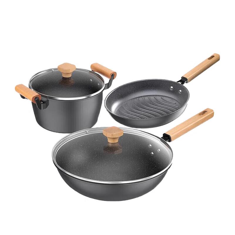 Kobach Maifan Stone 3-Piece Nonstick Cookware Set