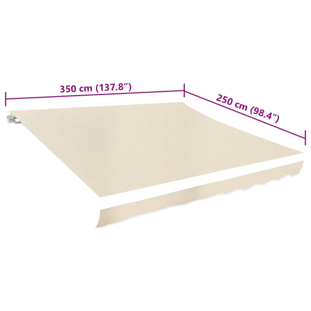 Cream Colored Canopy Fabric for Awnings 3.5 X 2.5 M