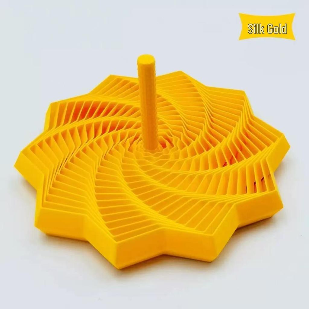 3D Printed Sensory Fidget Star Robot: Hexagonal Spiral Tower with Handle