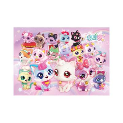 Kore'de Üretilmiştir, KC Sertifikalı - Unicorn Wish Kedi Tahta Puzzle – 130 Parça