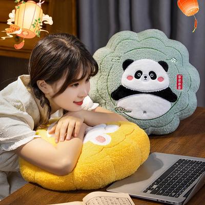 Almofada Simulação Bolo da Lua Boneca Coelhinho Panda Boneca Menina Boneca de Pano para Dormir Brinquedo de Pelúcia Porco