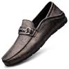 Men's Large Size Soft Sole Slip-on Leather Loafers - Casual Driving & Business Shoes
