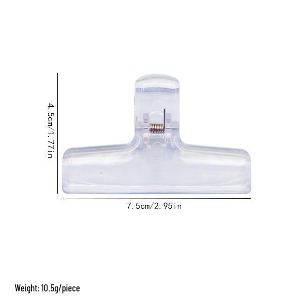 Acrylic Transparent Jelly Long Tail Clip for Documents and Stationery 75*45 mm