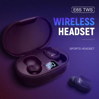 E6S Skutočne bezdrôtové stereo Mini prenosné Bluetooth-kompatibilné 5.1 Bezdrôtové nabíjateľné In-ear Športové slúchadlá do uší