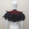 Halloween Masquerade Feather Cape Shawl Bolero with Optional Multi-Color Choices