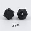 TX49 10Pcs 14mm Hexagon Solid Color Silicone Beads Jewelry DIY Necklace Bracelets Keychain Trend Handmade Accessories Jewelry