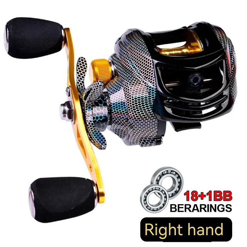 Neu Metall Wasser Tropfen Reel 18 + 1BB Achse Reel Reel 7,2:1 getriebe Verhältnis Links/rechts Hand Spool Angeln Reel Süßwasser Salzwasser Universal
