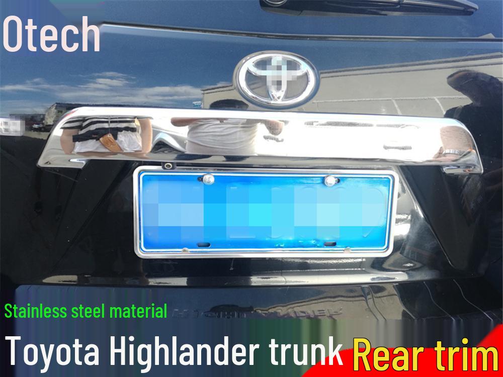Toyota Highlander 2009-2014 Rear Trunk Trim Tailgate Exterior Bright Strip Modification